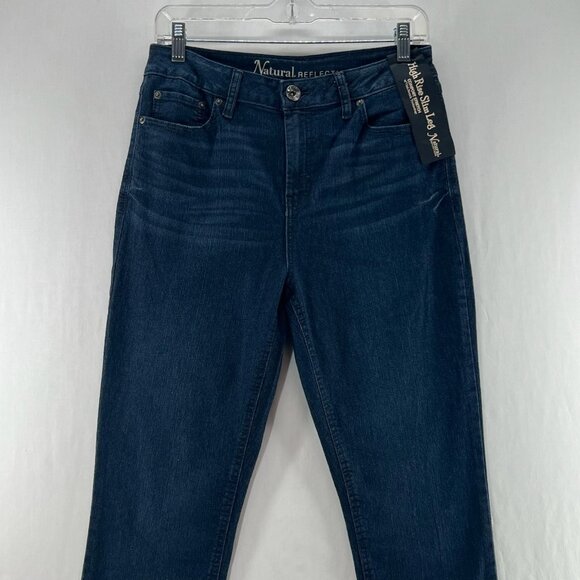 Natural Reflections Jeans Size 10A High Rise Slim Leg Comfort Stretch Denim Blue - Picture 3 of 13